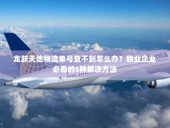 龙跃天地物流单号查不到怎么办?物业企业必看的5种解决方法 龙跃天地物流单号查不到怎么办?物业企业必看的5种解决方法