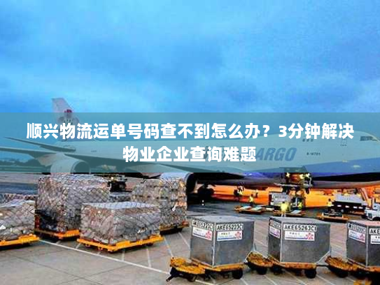 顺兴物流运单号码查不到怎么办?3分钟解决物业企业查询难题 顺兴物流运单号码查不到怎么办?3分钟解决物业企业查询难题