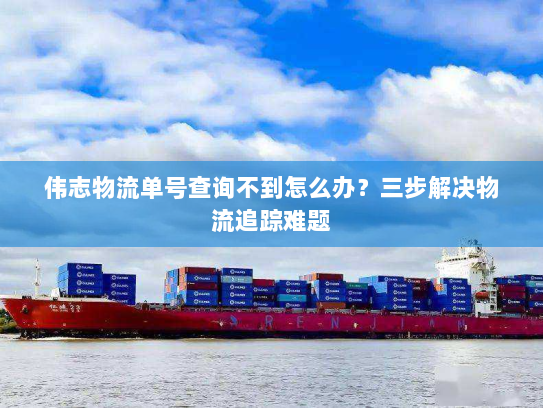 伟志物流单号查询不到怎么办？三步解决物流追踪难题