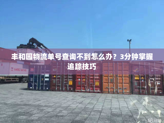 丰和园物流单号查询不到怎么办?3分钟掌握追踪技巧 丰和园物流单号查询不到怎么办?3分钟掌握追踪技巧