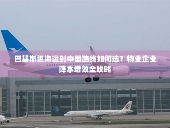 巴基斯坦海运到中国路线如何选？物业企业降本增效全攻略