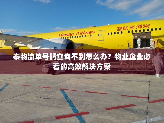 泰物流单号码查询不到怎么办？物业企业必看的高效解决方案