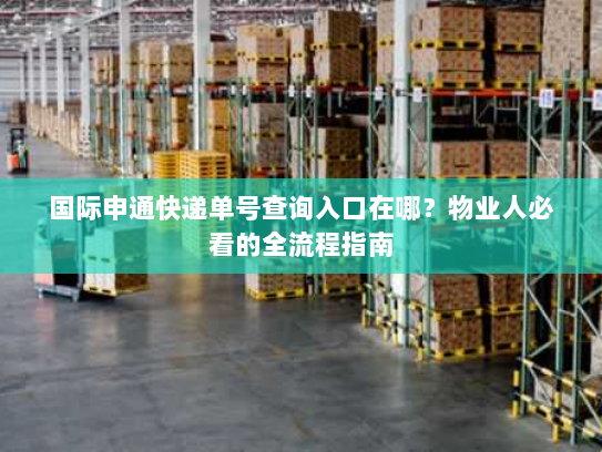 国际申通快递单号查询入口在哪?物业人必看的全流程指南 国际申通快递单号查询入口在哪?物业人必看的全流程指南