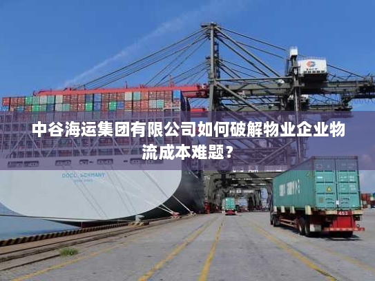 中谷海运集团有限公司如何破解物业企业物流成本难题? 中谷海运集团有限公司如何破解物业企业物流成本难题?