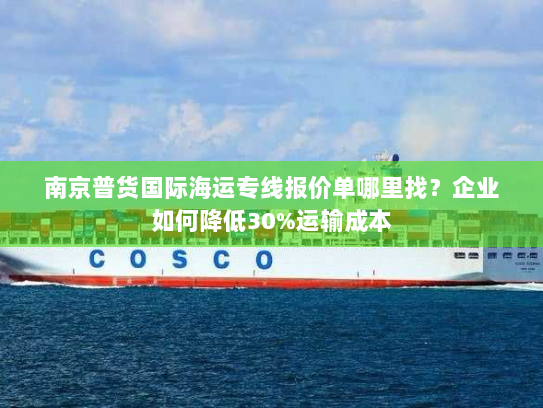 南京普货国际海运专线报价单哪里找？企业如何降低30%运输成本