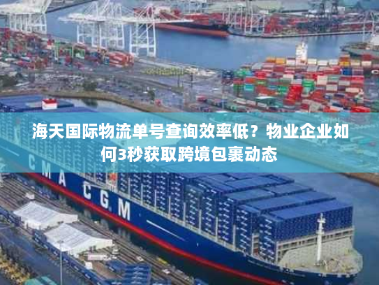 海天国际物流单号查询效率低?物业企业如何3秒获取跨境包裹动态 海天国际物流单号查询效率低?物业企业如何3秒获取跨境包裹动态