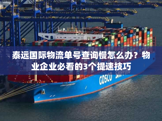 泰远国际物流单号查询慢怎么办？物业企业必看的3个提速技巧
