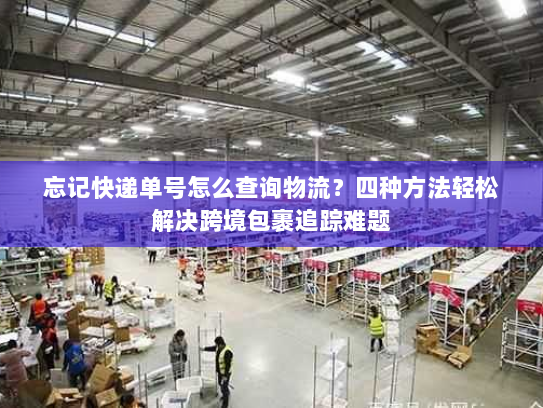 忘记快递单号怎么查询物流？四种方法轻松解决跨境包裹追踪难题