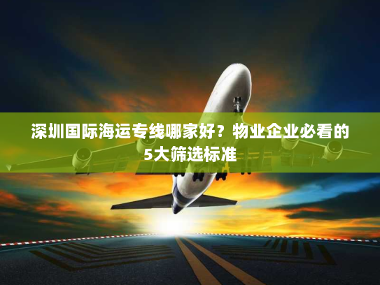 深圳国际海运专线哪家好?物业企业必看的5大筛选标准 深圳国际海运专线哪家好?物业企业必看的5大筛选标准