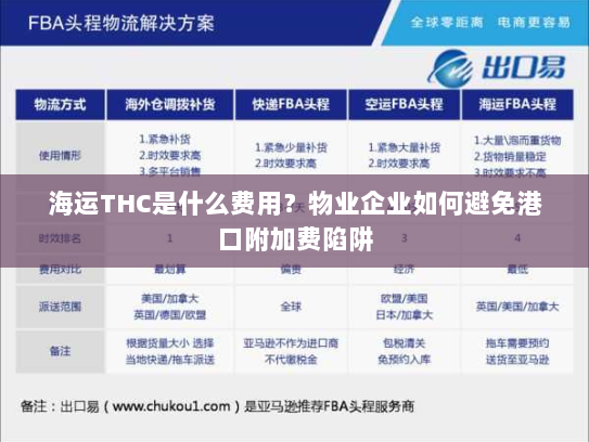 海运THC是什么费用？物业企业如何避免港口附加费陷阱