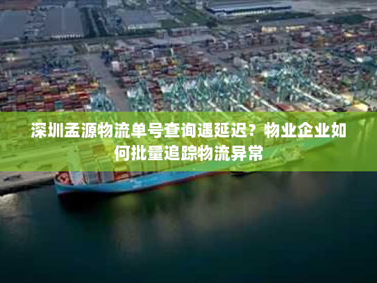 深圳孟源物流单号查询遇延迟?物业企业如何批量追踪物流异常 深圳孟源物流单号查询遇延迟?物业企业如何批量追踪物流异常