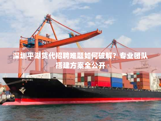 深圳平湖货代招聘难题如何破解?专业团队搭建方案全公开 深圳平湖货代招聘难题如何破解?专业团队搭建方案全公开