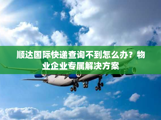 顺达国际快递查询不到怎么办？物业企业专属解决方案