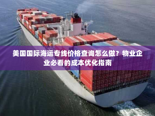 美国国际海运专线价格查询怎么做？物业企业必看的成本优化指南