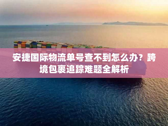 安捷国际物流单号查不到怎么办?跨境包裹追踪难题全解析 安捷国际物流单号查不到怎么办?跨境包裹追踪难题全解析