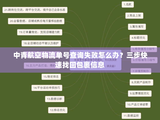 中青航空物流单号查询失败怎么办？三步快速找回包裹信息