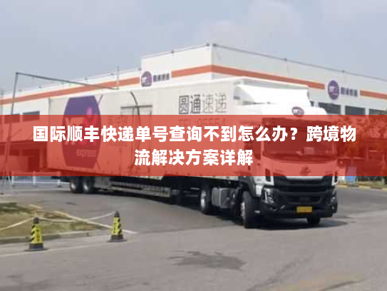 国际顺丰快递单号查询不到怎么办?跨境物流解决方案详解 国际顺丰快递单号查询不到怎么办?跨境物流解决方案详解