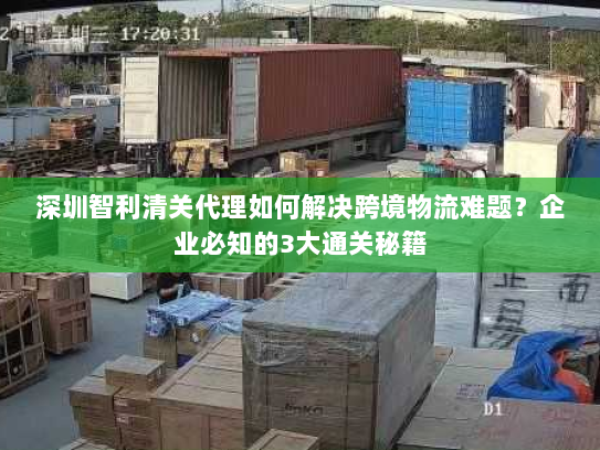 深圳智利清关代理如何解决跨境物流难题？企业必知的3大通关秘籍