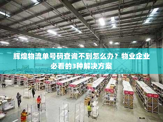 辉煌物流单号码查询不到怎么办？物业企业必看的3种解决方案