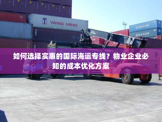 如何选择实惠的国际海运专线?物业企业必知的成本优化方案 如何选择实惠的国际海运专线?物业企业必知的成本优化方案