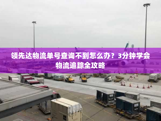 领先达物流单号查询不到怎么办?3分钟学会物流追踪全攻略 领先达物流单号查询不到怎么办?3分钟学会物流追踪全攻略