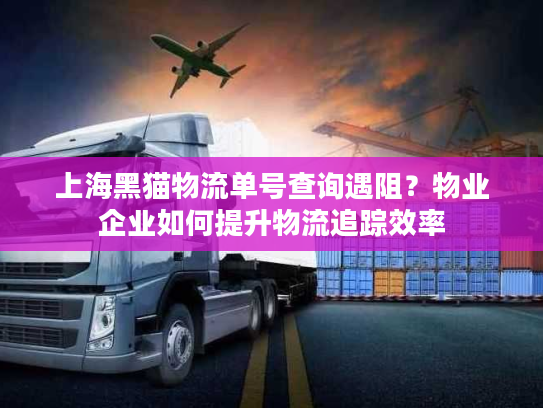 上海黑猫物流单号查询遇阻？物业企业如何提升物流追踪效率