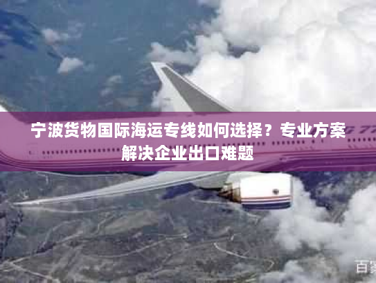 宁波货物国际海运专线如何选择？专业方案解决企业出口难题