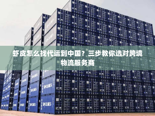 虾皮怎么找代运到中国？三步教你选对跨境物流服务商