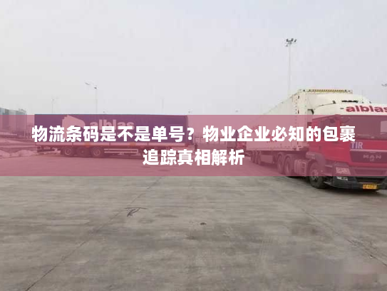 物流条码是不是单号?物业企业必知的包裹追踪真相解析 物流条码是不是单号?物业企业必知的包裹追踪真相解析