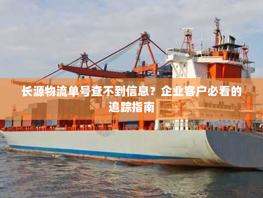长源物流单号查不到信息？企业客户必看的追踪指南