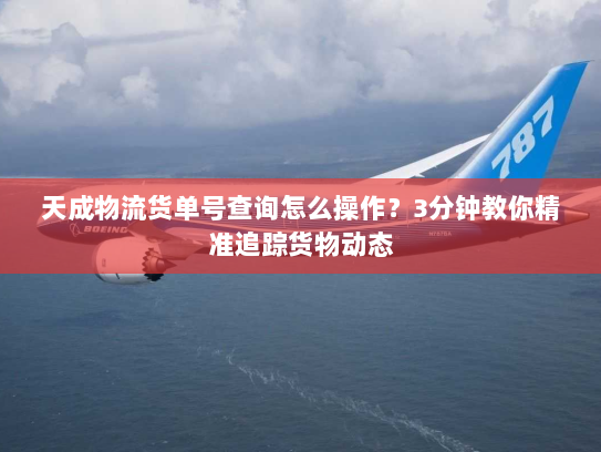 天成物流货单号查询怎么操作？3分钟教你精准追踪货物动态