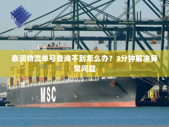 泰润物流单号查询不到怎么办?3分钟解决异常问题 泰润物流单号查询不到怎么办?3分钟解决异常问题