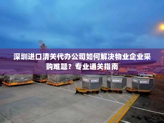 深圳进口清关代办公司如何解决物业企业采购难题?专业通关指南 深圳进口清关代办公司如何解决物业企业采购难题?专业通关指南