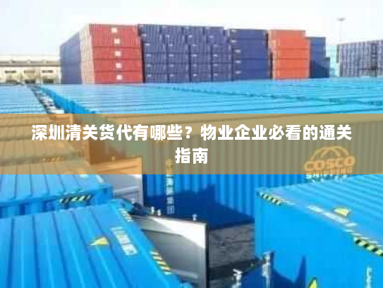 深圳清关货代有哪些?物业企业必看的通关指南 深圳清关货代有哪些?物业企业必看的通关指南