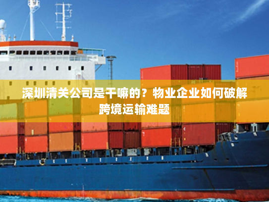 深圳清关公司是干嘛的?物业企业如何破解跨境运输难题 深圳清关公司是干嘛的?物业企业如何破解跨境运输难题