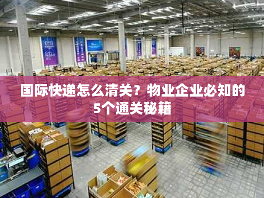 国际快递怎么清关？物业企业必知的5个通关秘籍