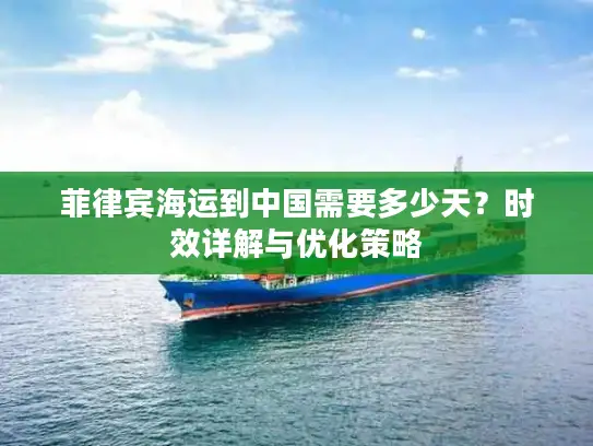 菲律宾海运到中国需要多少天？时效详解与优化策略
