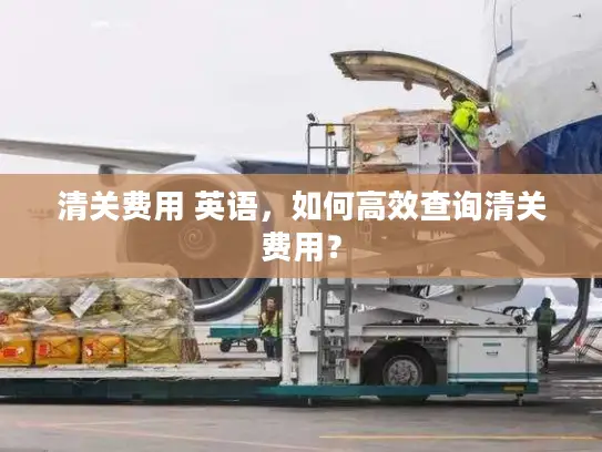 清关费用 英语，如何高效查询清关费用？