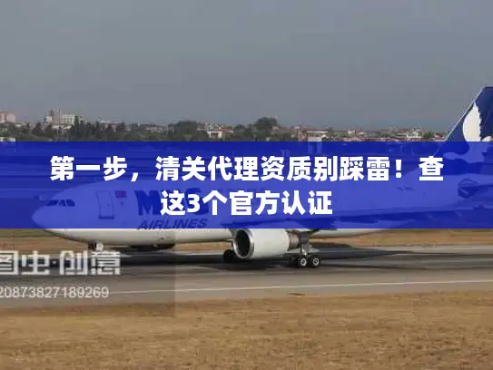第一步，清关代理资质别踩雷！查这3个官方认证