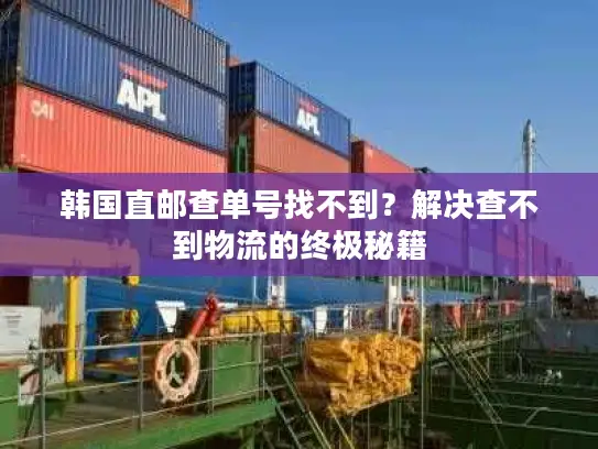 韩国直邮查单号找不到?解决查不到物流的终极秘籍 韩国直邮查单号找不到?解决查不到物流的终极秘籍