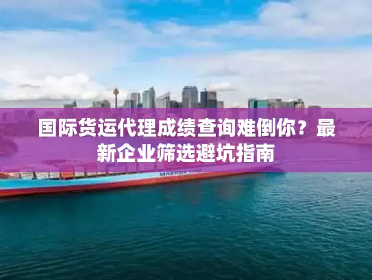 国际货运代理成绩查询难倒你？最新企业筛选避坑指南