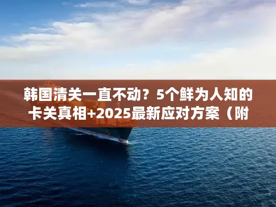 韩国清关一直不动？5个鲜为人知的卡关真相+2025最新应对方案（附实战案例）