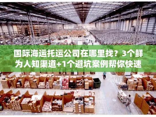 国际海运托运公司在哪里找？3个鲜为人知渠道+1个避坑案例帮你快速锁定