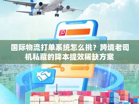 国际物流打单系统怎么挑？跨境老司机私藏的降本提效稀缺方案