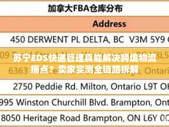 苏宁EDS快递管理真能解决跨境物流痛点？卖家实测全链路拆解