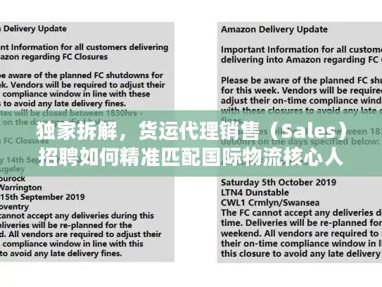 独家拆解，货运代理销售（Sales）招聘如何精准匹配国际物流核心人才？
