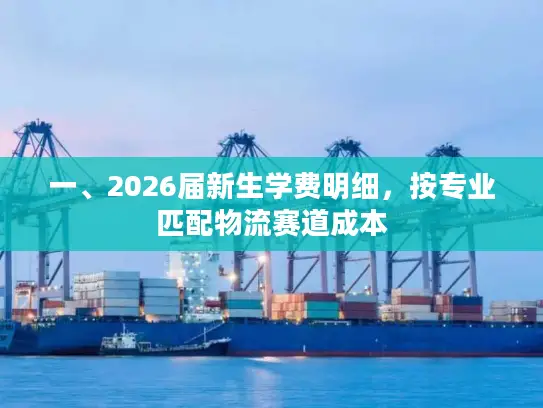 一、2026届新生学费明细,按专业匹配物流赛道成本 一、2026届新生学费明细,按专业匹配物流赛道成本