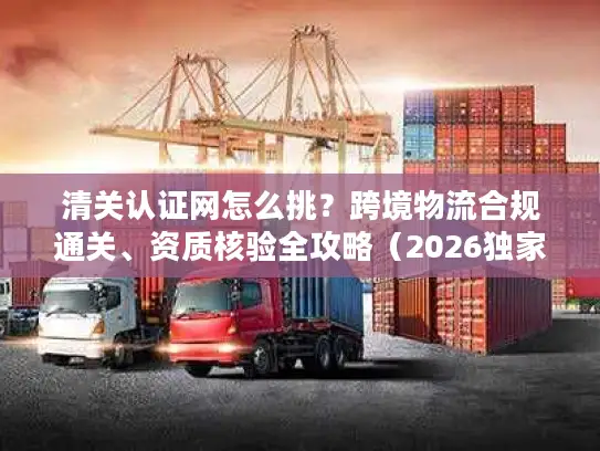 清关认证网怎么挑？跨境物流合规通关、资质核验全攻略（2026独家版）